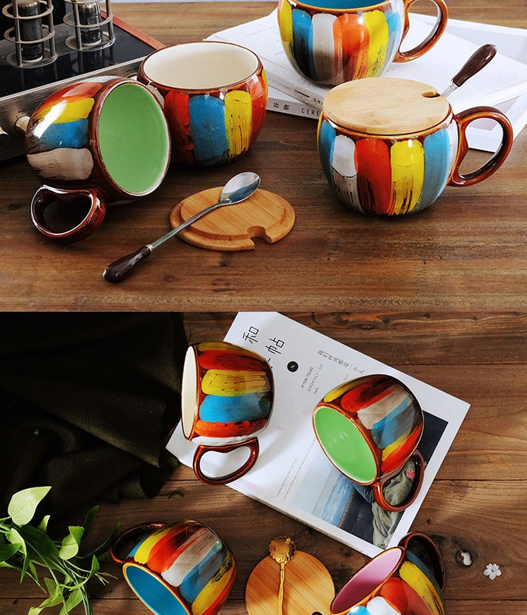 Creative ceramic cup milk cup water cup coffee cup breakfast cup