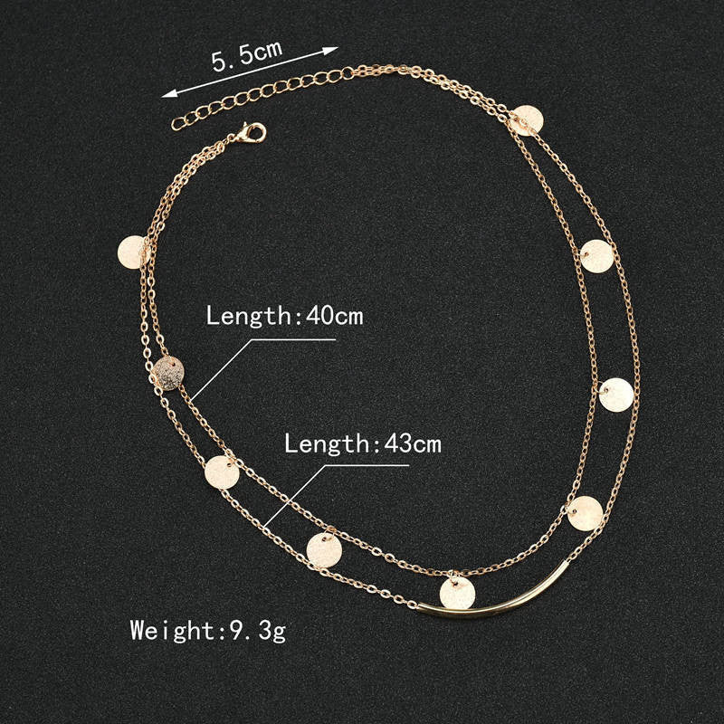 Pendant Jewelry Trade cross-border street fashion classic multi Sequin Necklace