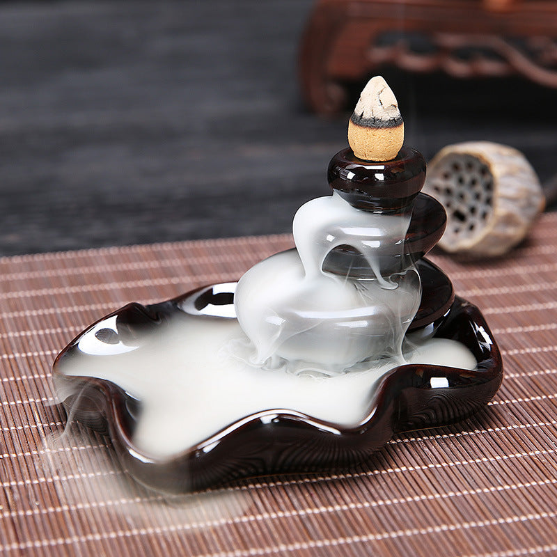 Backflow Incense Burner Backflow Incense Tower Incense Ceramic Incense Burner Ornaments